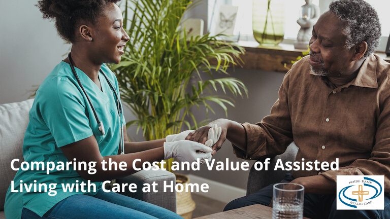Comparing the cost and value of assisted living with care at home.