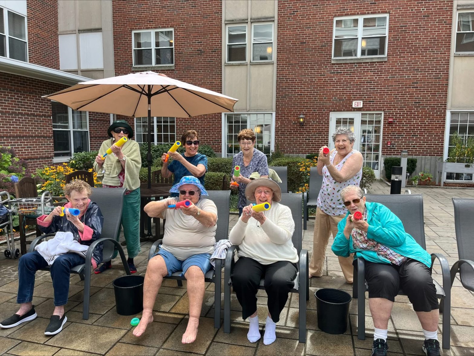 Outdoor activities for seniors at Notre Dame Health Care